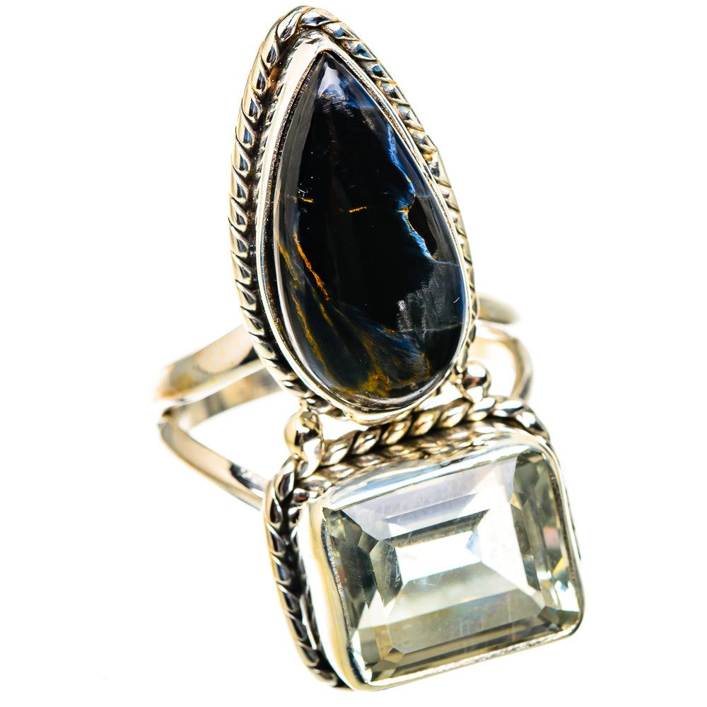 Pietersite, White Quartz Rings handcrafted by Ana Silver Co - RING127030 - Photo 2