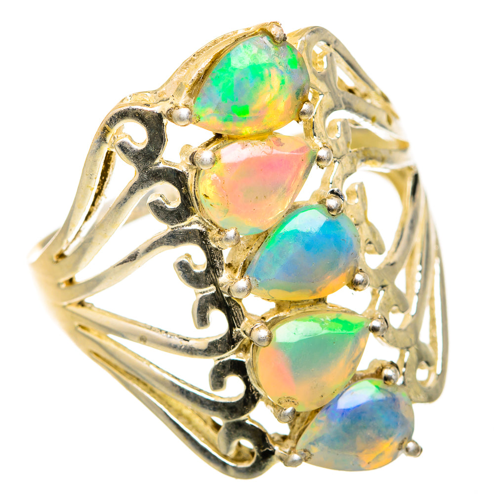 Ethiopian Opal Rings handcrafted by Ana Silver Co - RING127424 - Photo 2