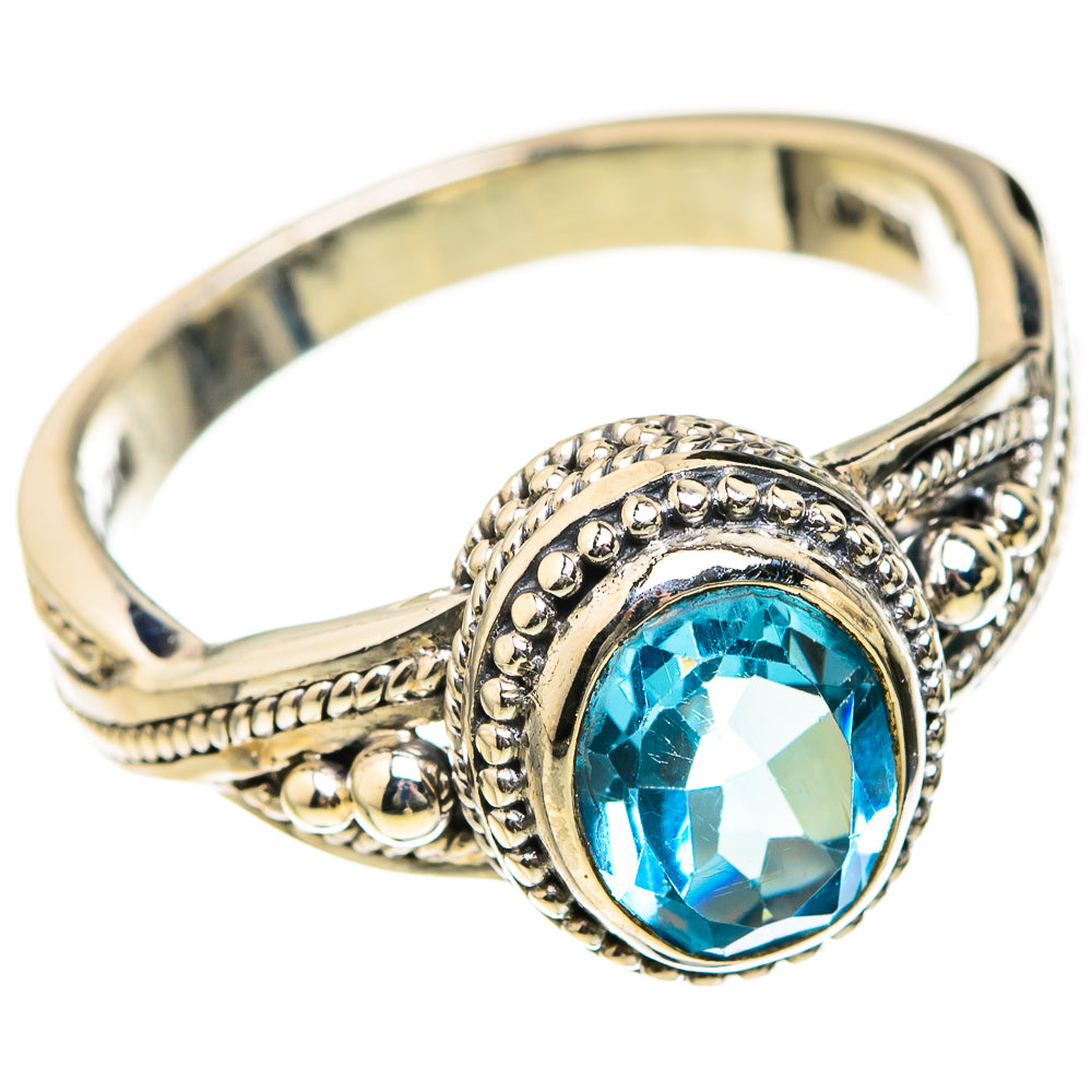 Blue Topaz Rings handcrafted by Ana Silver Co - RING127430 - Photo 2