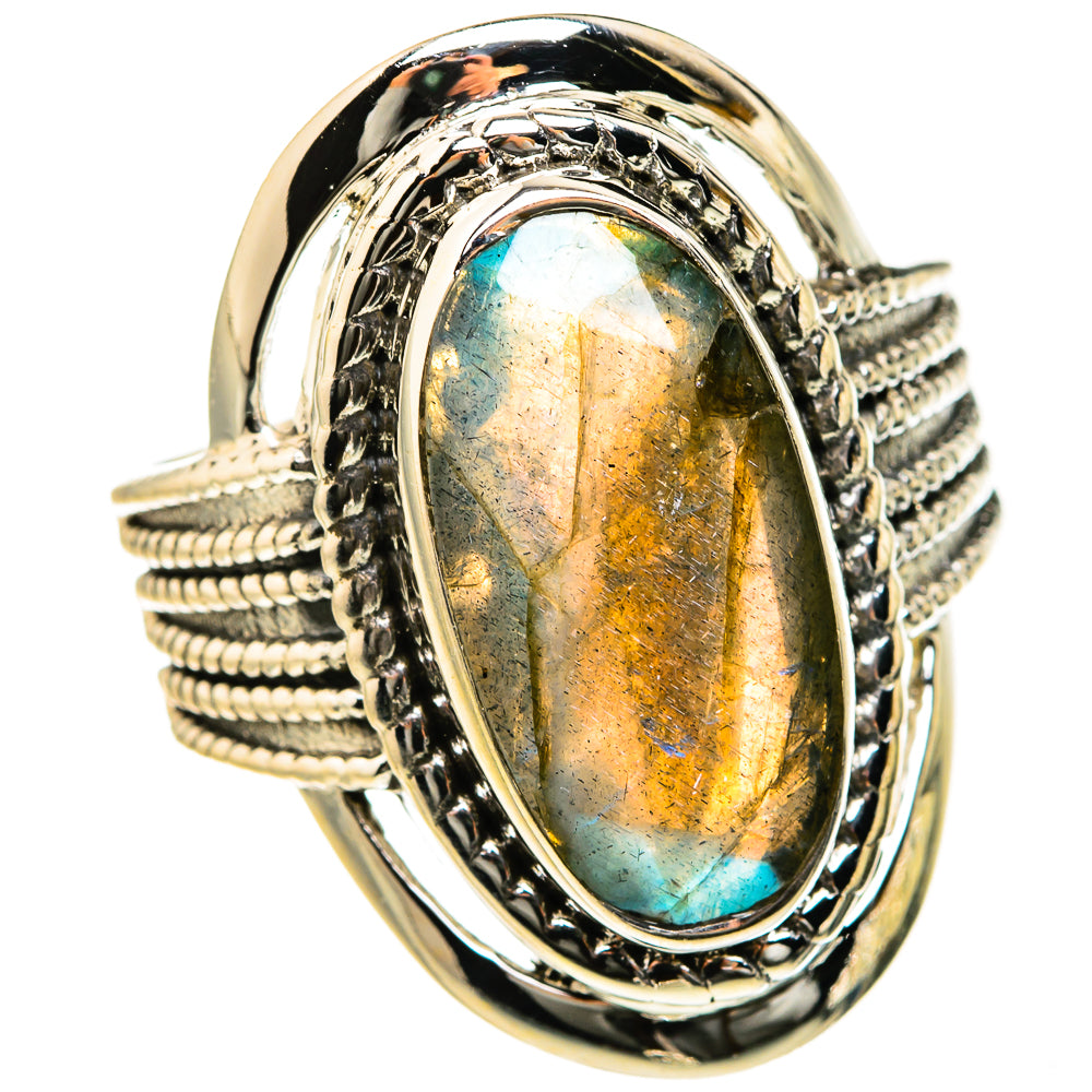 Labradorite Rings handcrafted by Ana Silver Co - RING127446 - Photo 2