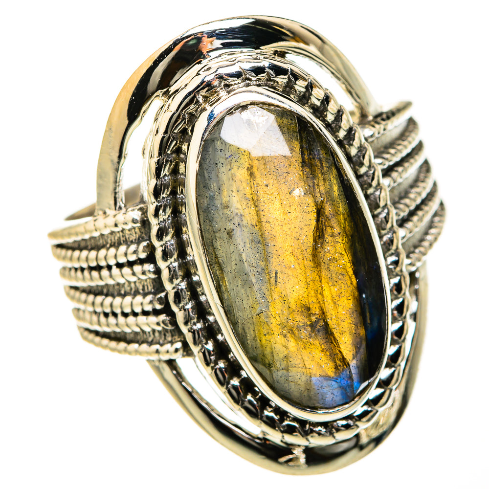 Labradorite Rings handcrafted by Ana Silver Co - RING127465 - Photo 2
