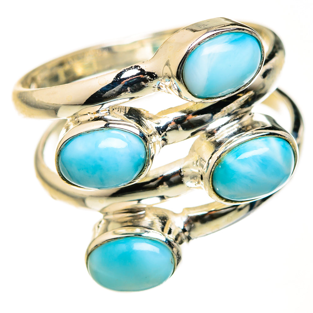 Larimar Rings handcrafted by Ana Silver Co - RING127535 - Photo 2