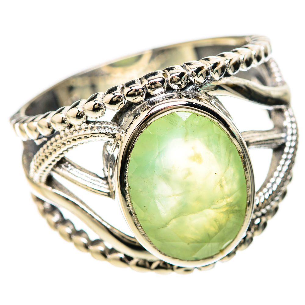 Prehnite Rings handcrafted by Ana Silver Co - RING128429 - Photo 2