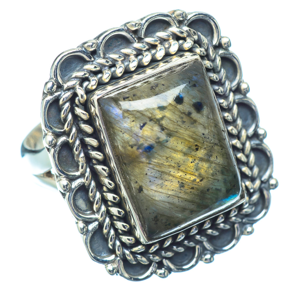 Labradorite Rings handcrafted by Ana Silver Co - RING13027