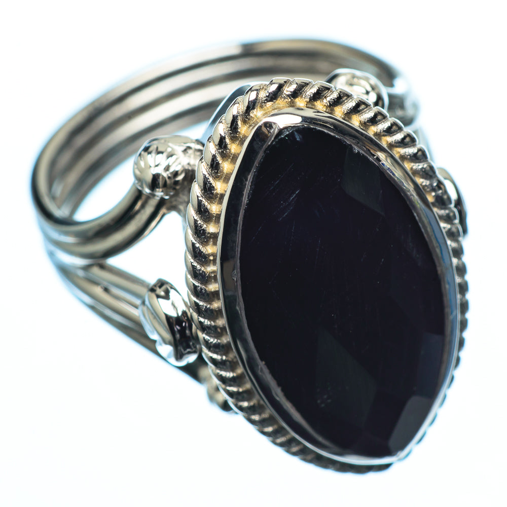 Rainbow Moonstone Rings handcrafted by Ana Silver Co - RING20002