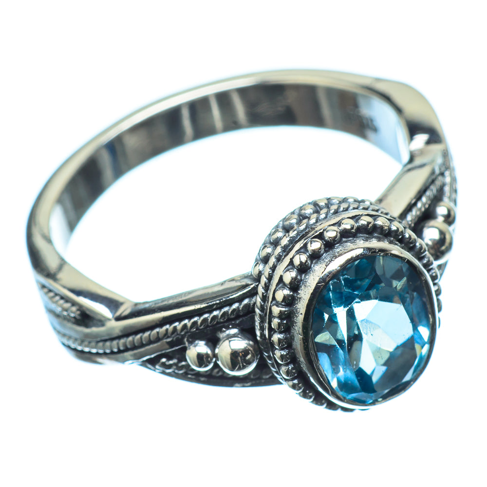Blue Topaz Rings handcrafted by Ana Silver Co - RING20830