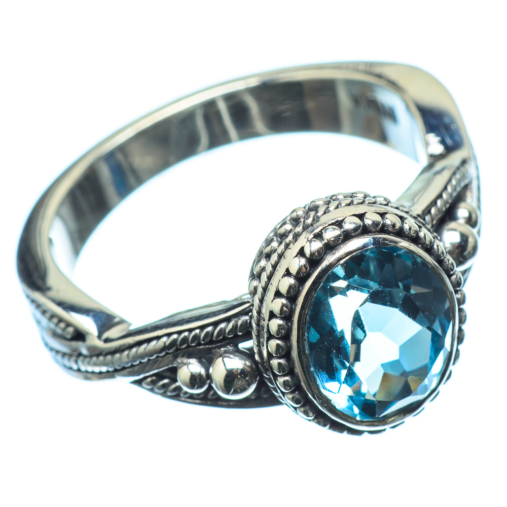 Blue Topaz Rings handcrafted by Ana Silver Co - RING20857