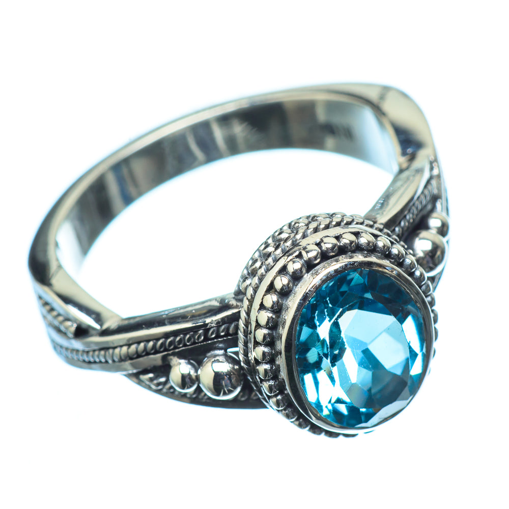 Blue Topaz Rings handcrafted by Ana Silver Co - RING21349