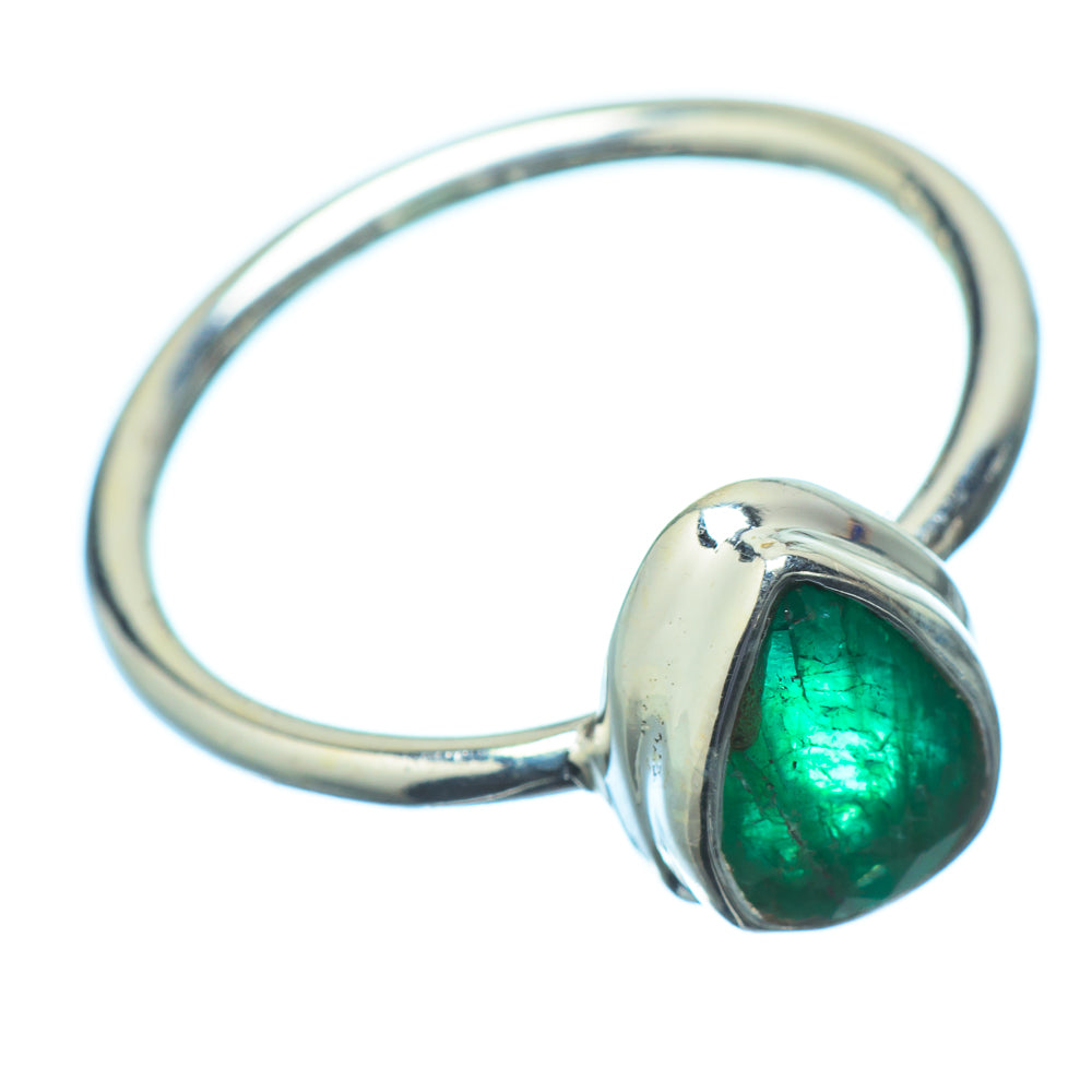 Zambian Emerald Rings handcrafted by Ana Silver Co - RING21461