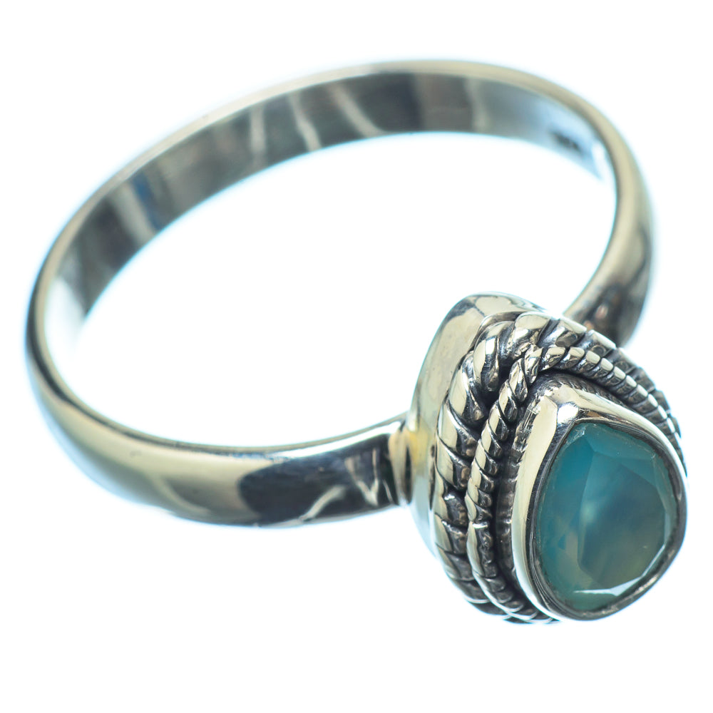 Aqua Chalcedony Rings handcrafted by Ana Silver Co - RING21473