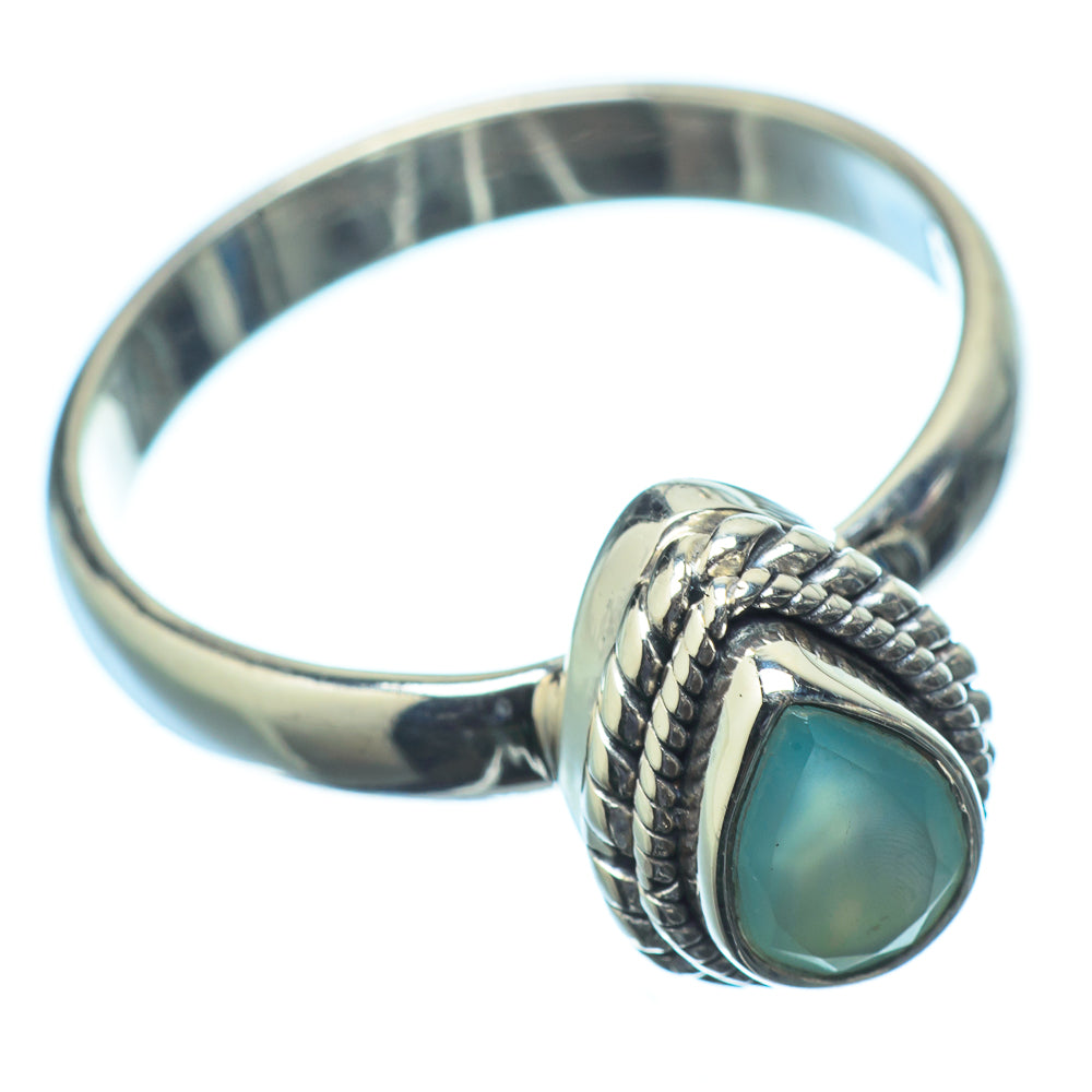 Aqua Chalcedony Rings handcrafted by Ana Silver Co - RING21502