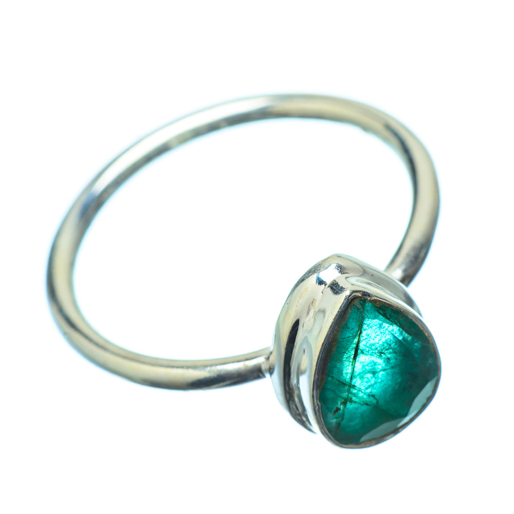 Zambian Emerald Rings handcrafted by Ana Silver Co - RING21533