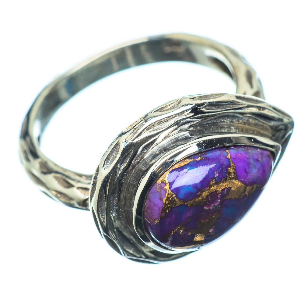 Purple Copper Composite Turquoise Rings handcrafted by Ana Silver Co - RING22487