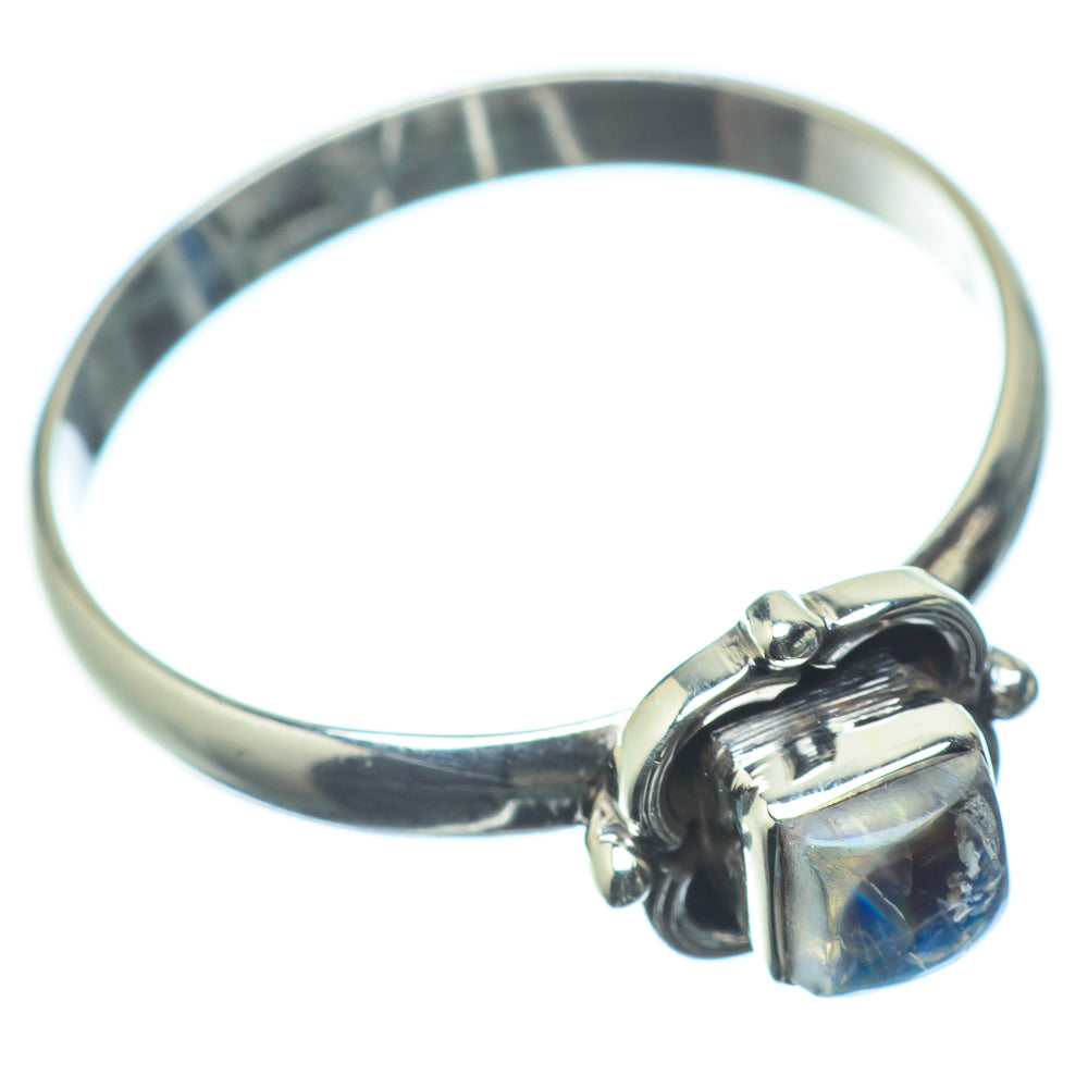 Rainbow Moonstone Rings handcrafted by Ana Silver Co - RING22675