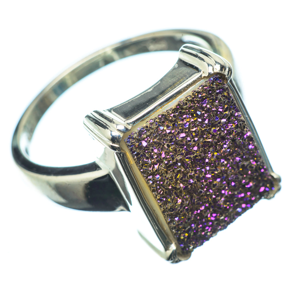 Titanium Druzy Rings handcrafted by Ana Silver Co - RING22747