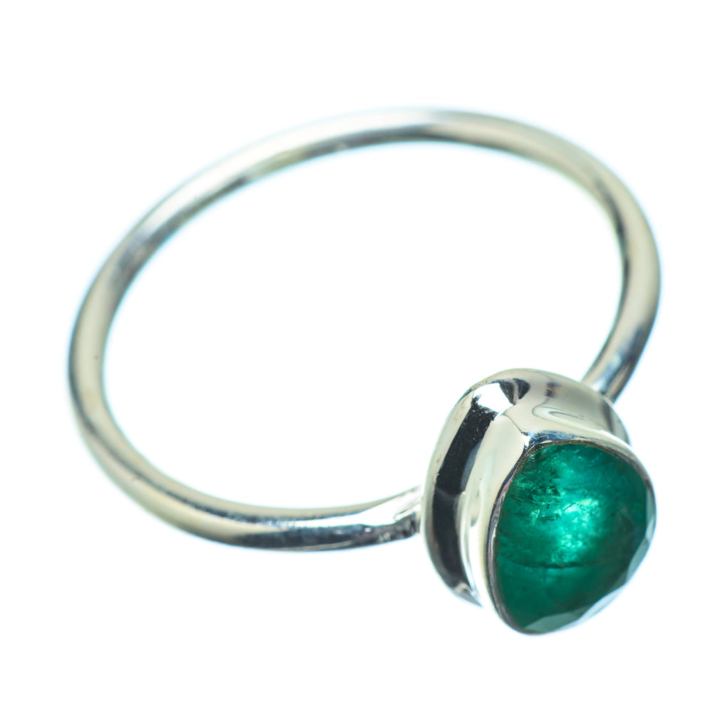 Zambian Emerald Rings handcrafted by Ana Silver Co - RING22816