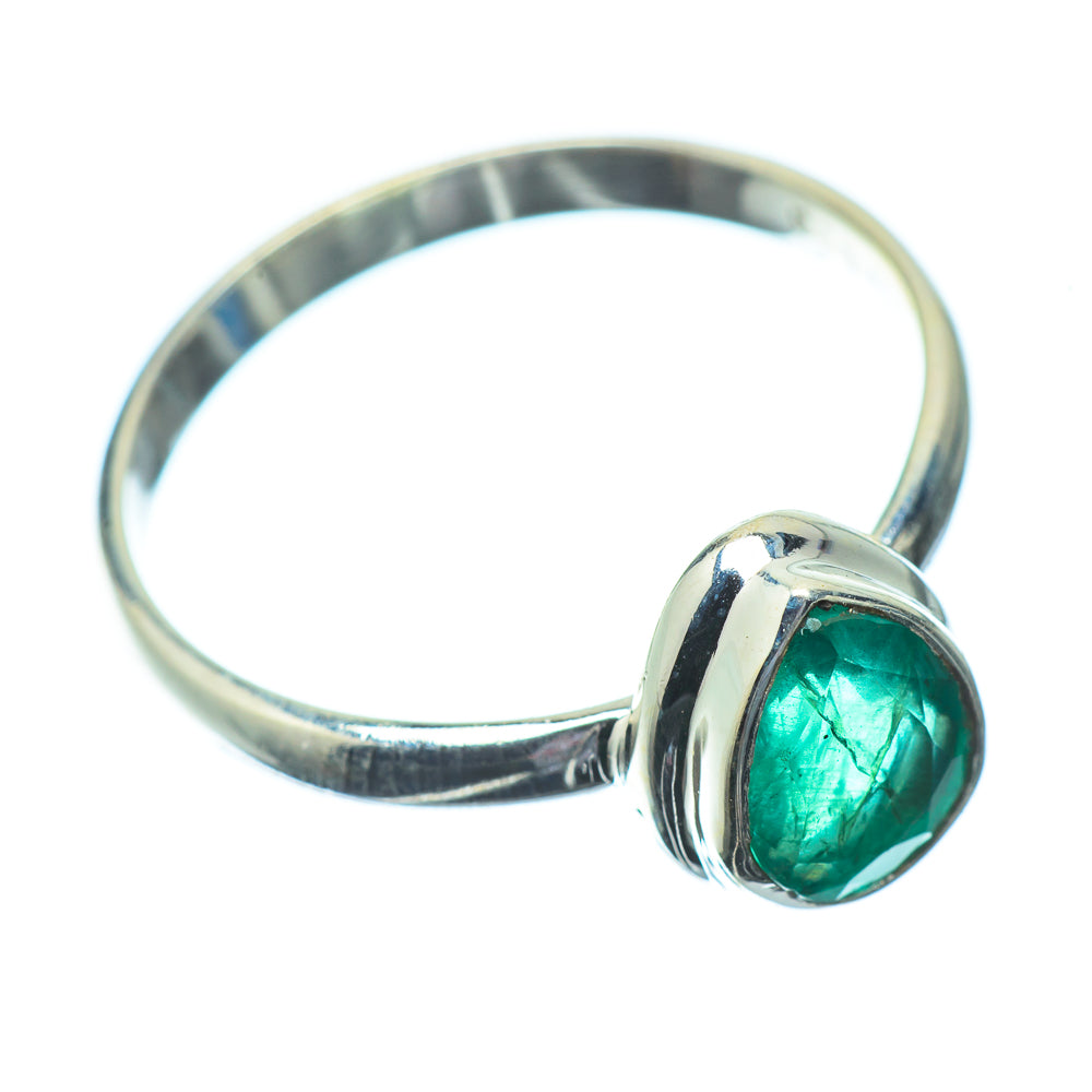 Zambian Emerald Rings handcrafted by Ana Silver Co - RING22955
