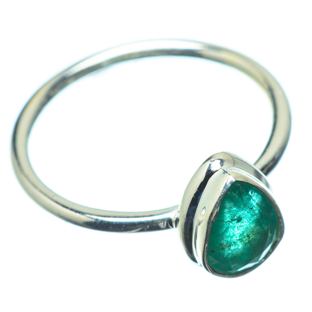 Zambian Emerald Rings handcrafted by Ana Silver Co - RING23237