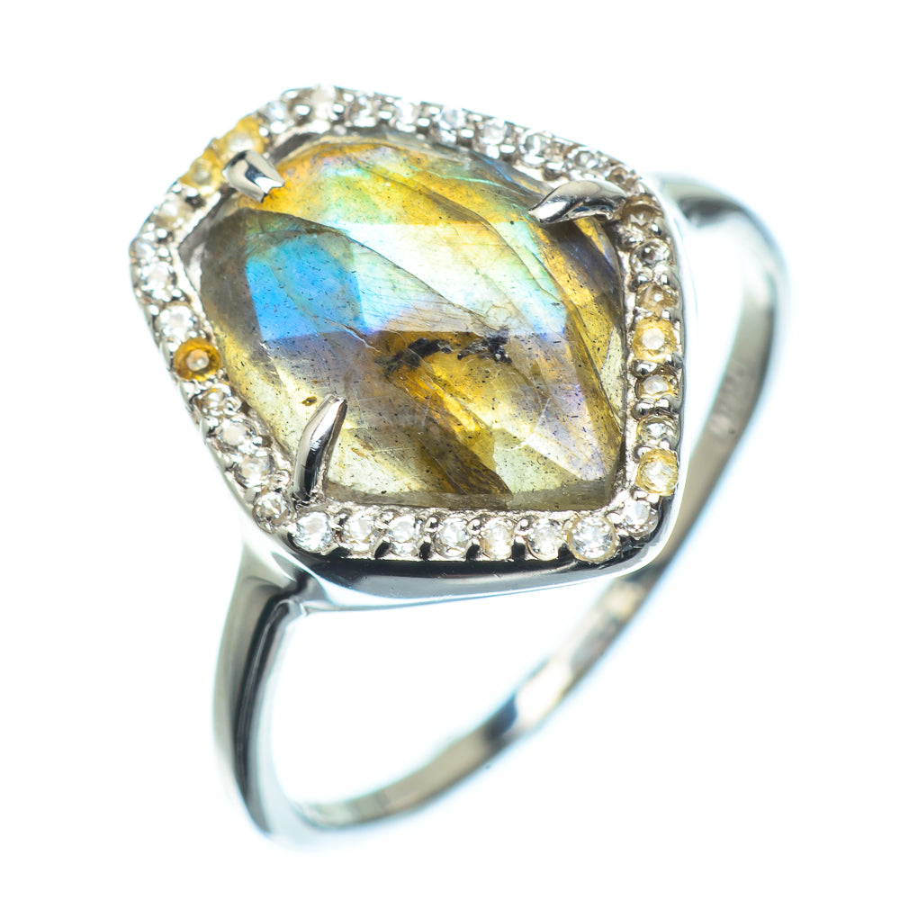 Labradorite Rings handcrafted by Ana Silver Co - RING23609