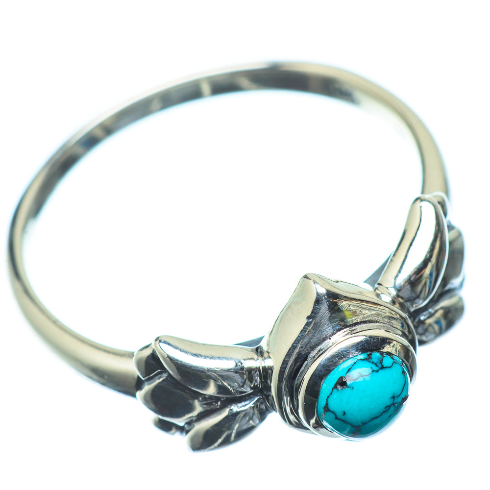 Blue Copper Composite Turquoise Rings handcrafted by Ana Silver Co - RING23823