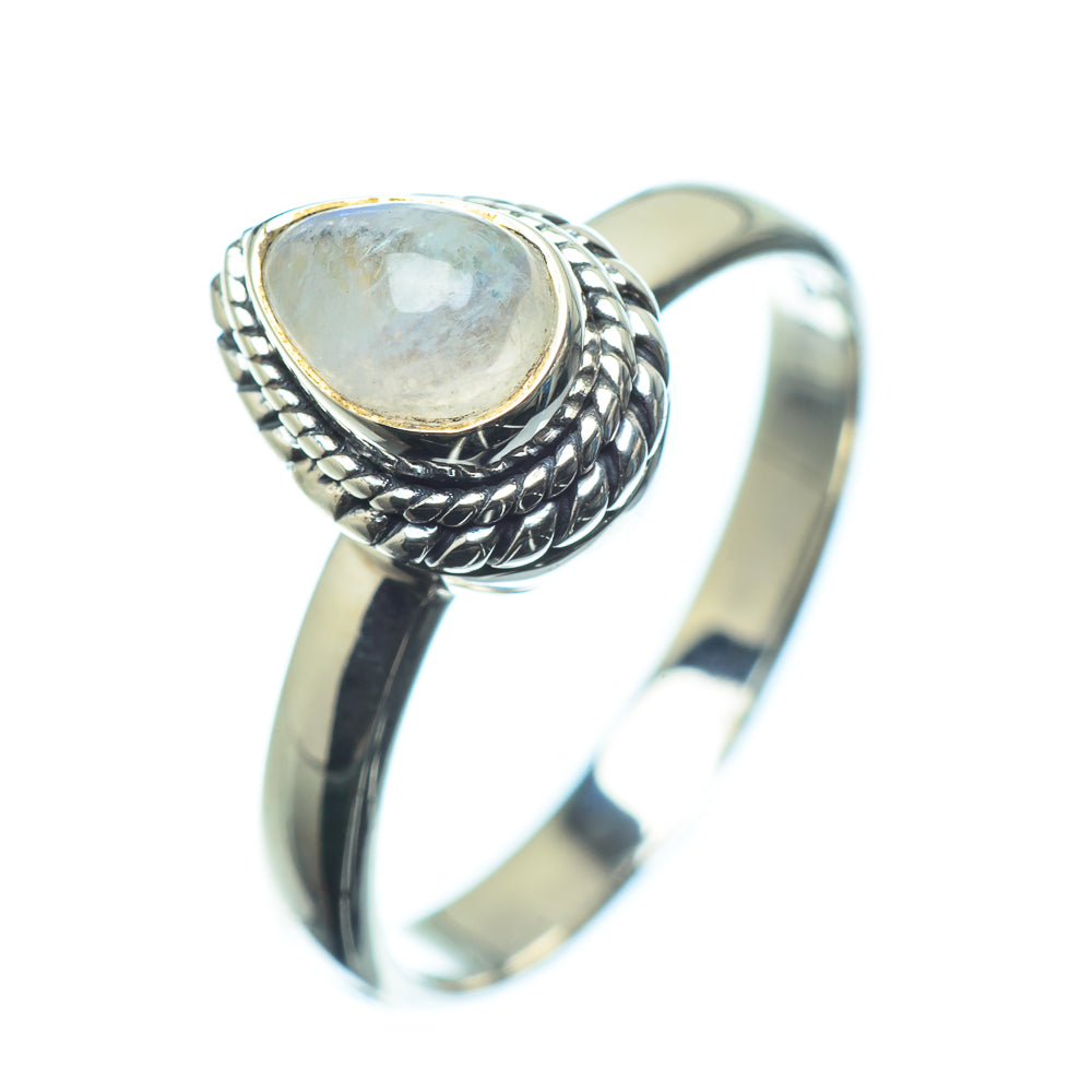 Rainbow Moonstone Rings handcrafted by Ana Silver Co - RING24087