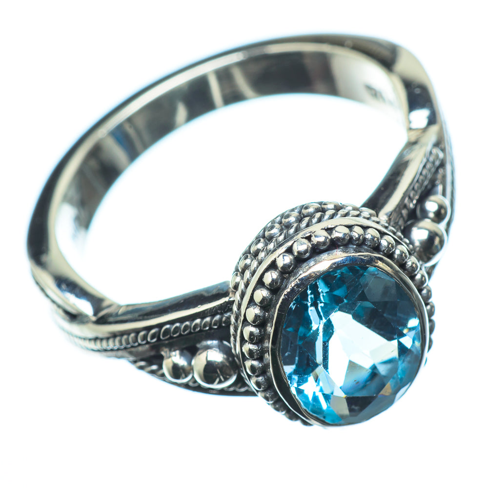 Blue Topaz Rings handcrafted by Ana Silver Co - RING24122