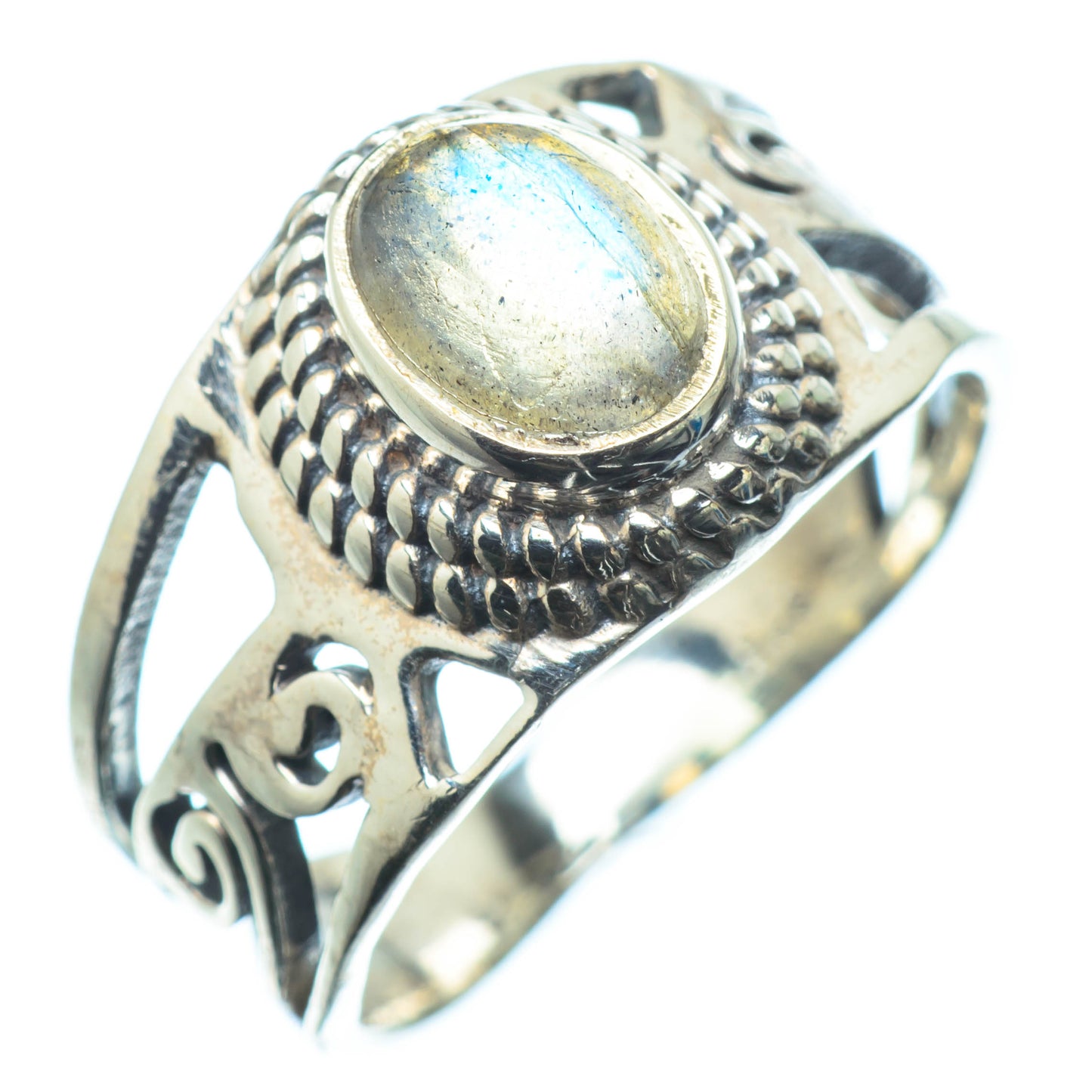 Labradorite Rings handcrafted by Ana Silver Co - RING25002