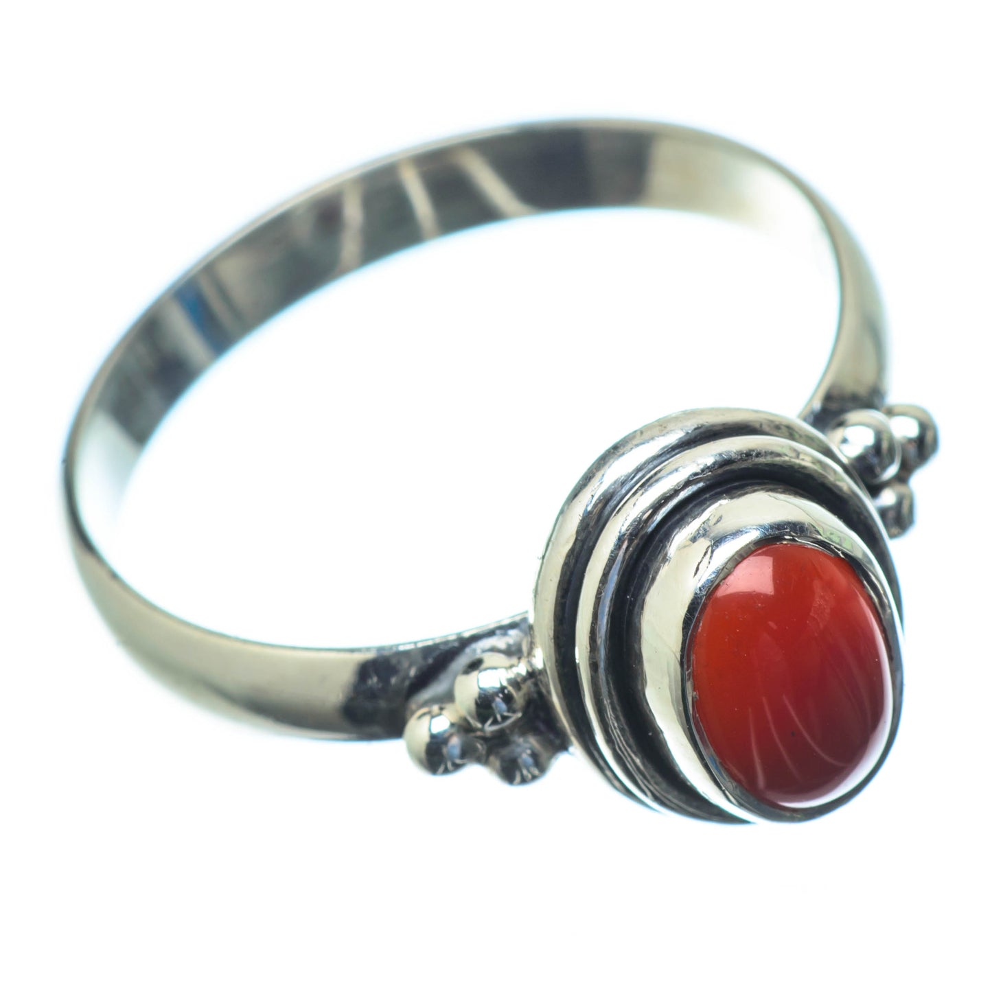 Red Onyx Rings handcrafted by Ana Silver Co - RING25496