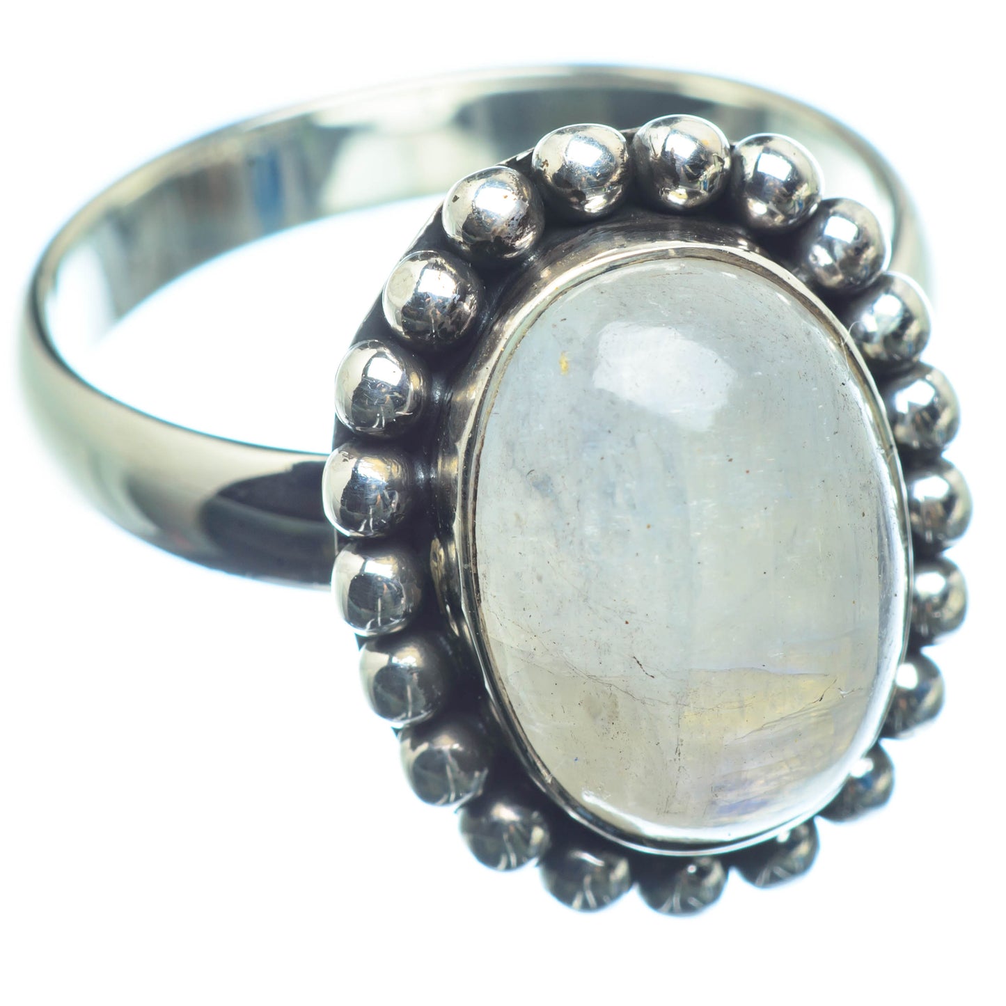 Rainbow Moonstone Rings handcrafted by Ana Silver Co - RING26029