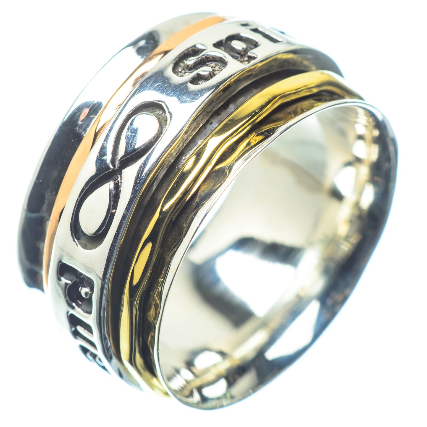Meditation Spinner Rings handcrafted by Ana Silver Co - RING26599 - Photo 2