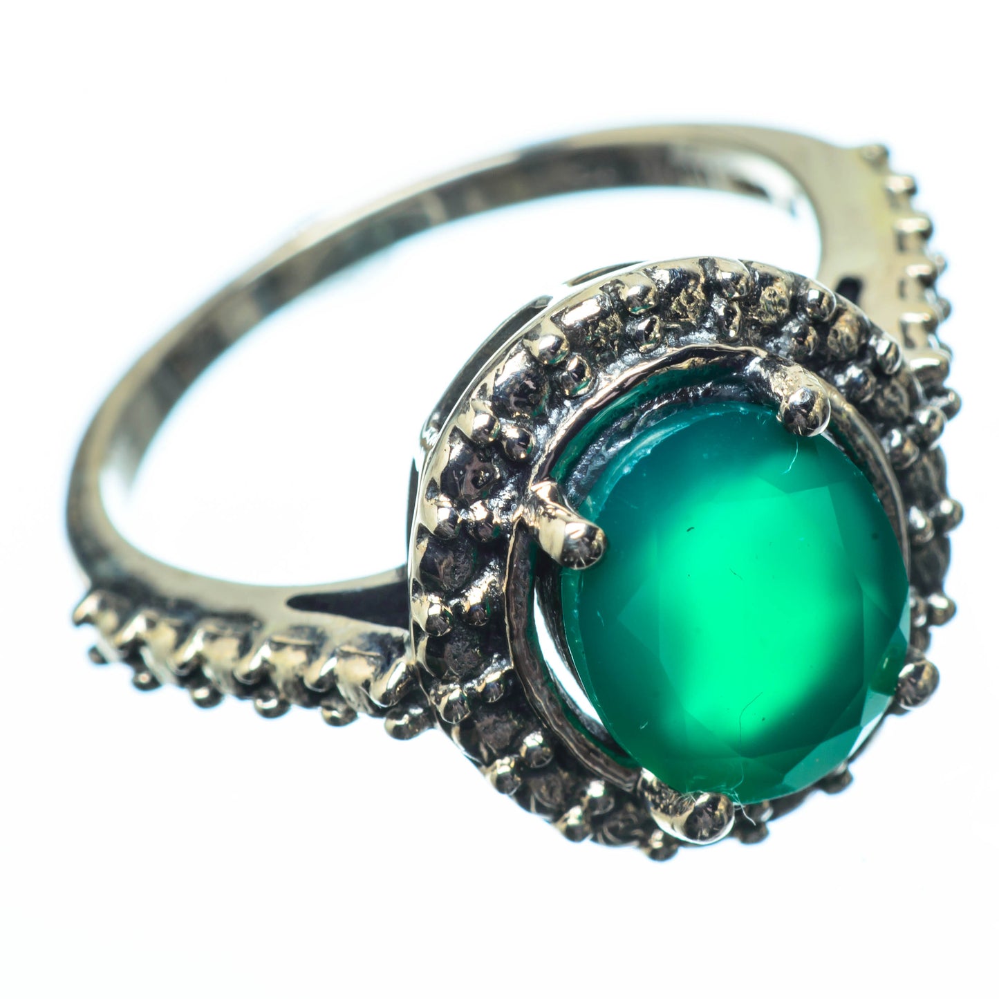 Green Onyx Rings handcrafted by Ana Silver Co - RING27909