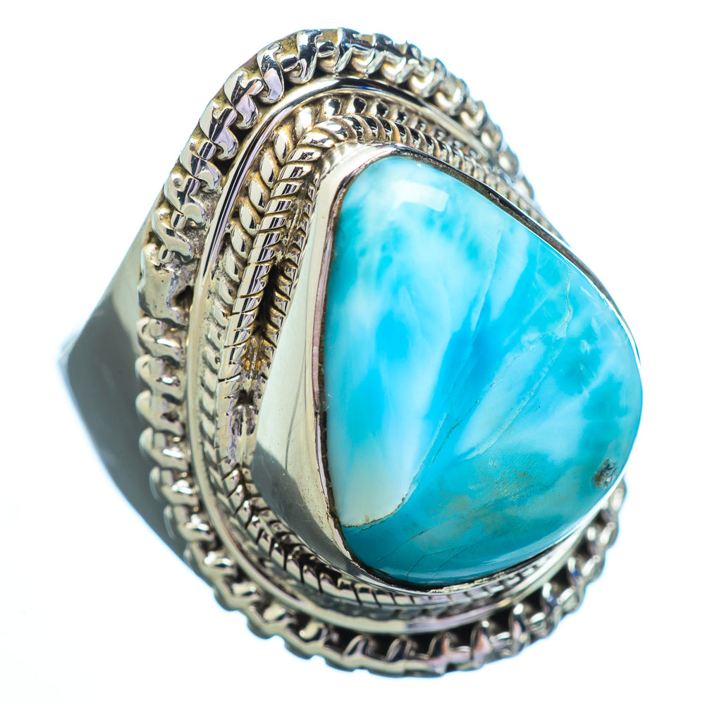 Larimar Rings handcrafted by Ana Silver Co - RING2879