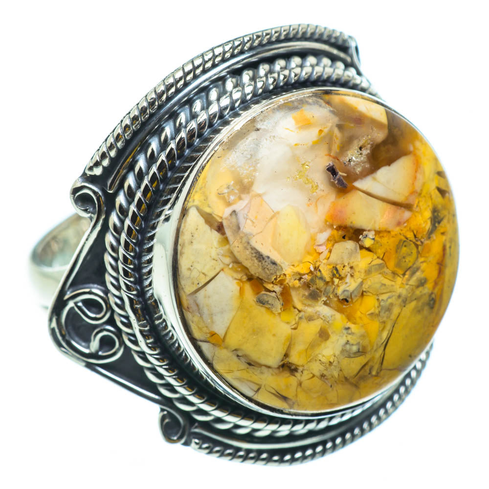 Brecciated Mookaite Rings handcrafted by Ana Silver Co - RING29968