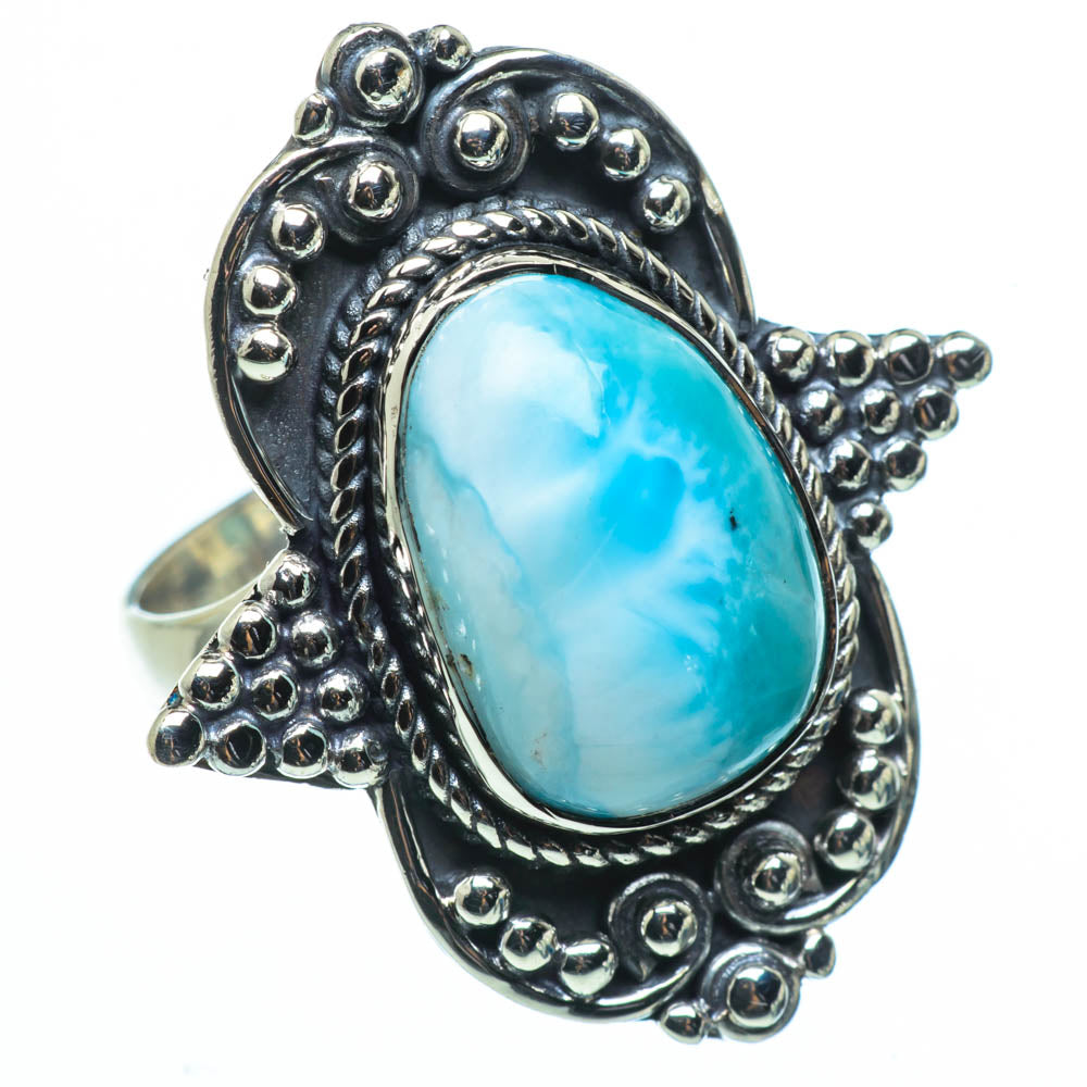 Larimar Rings handcrafted by Ana Silver Co - RING30044