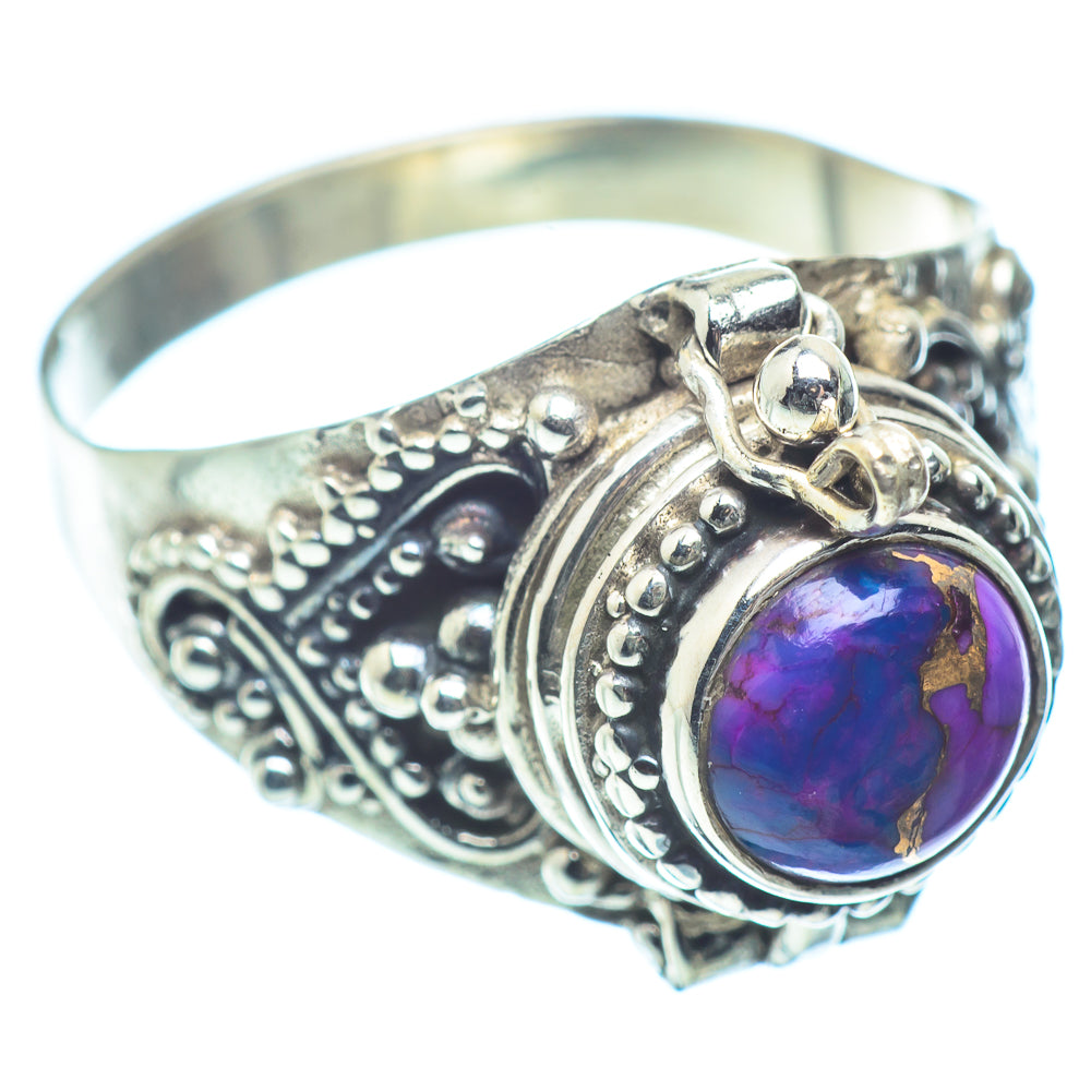 Purple Copper Composite Turquoise Rings handcrafted by Ana Silver Co - RING36131
