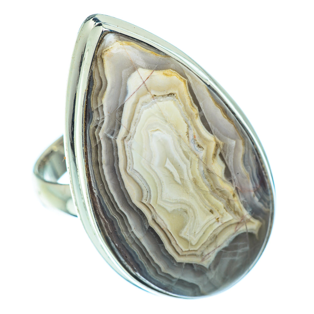 Laguna Lace Agate Rings handcrafted by Ana Silver Co - RING38905