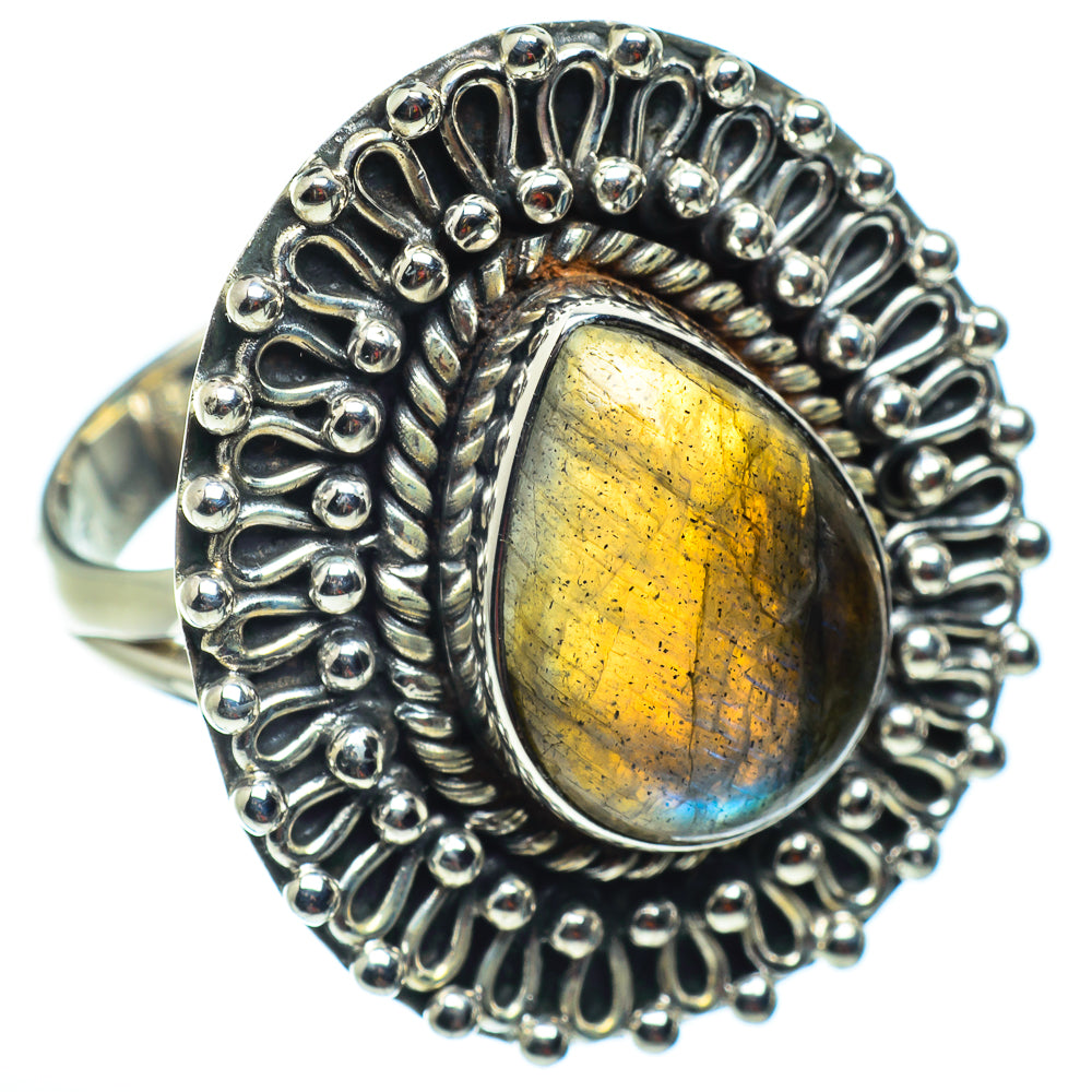 Labradorite Rings handcrafted by Ana Silver Co - RING43089
