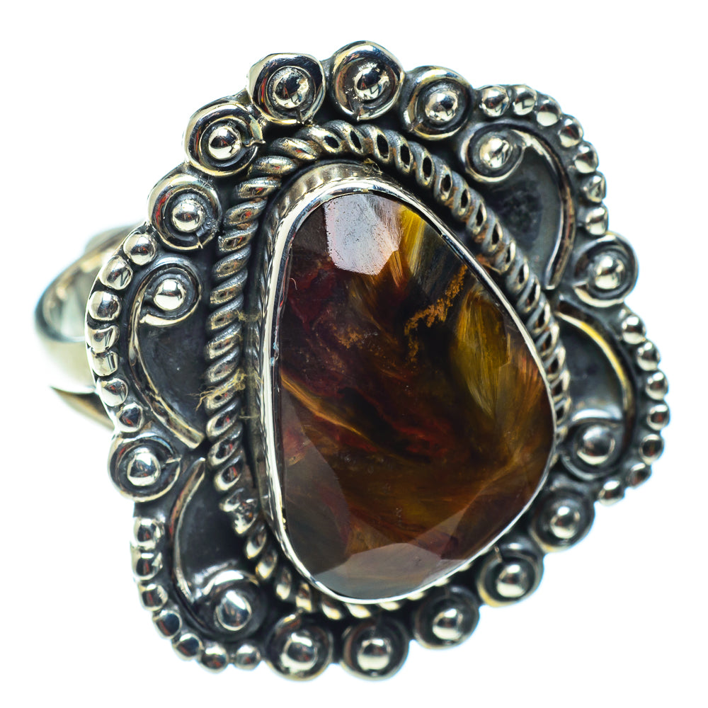 Golden Pietersite Rings handcrafted by Ana Silver Co - RING43128