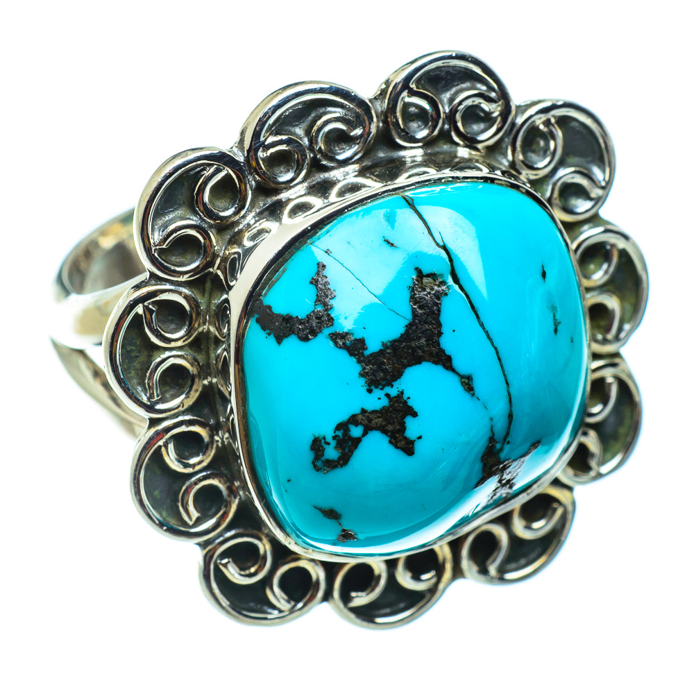 Tibetan Turquoise Rings handcrafted by Ana Silver Co - RING43227