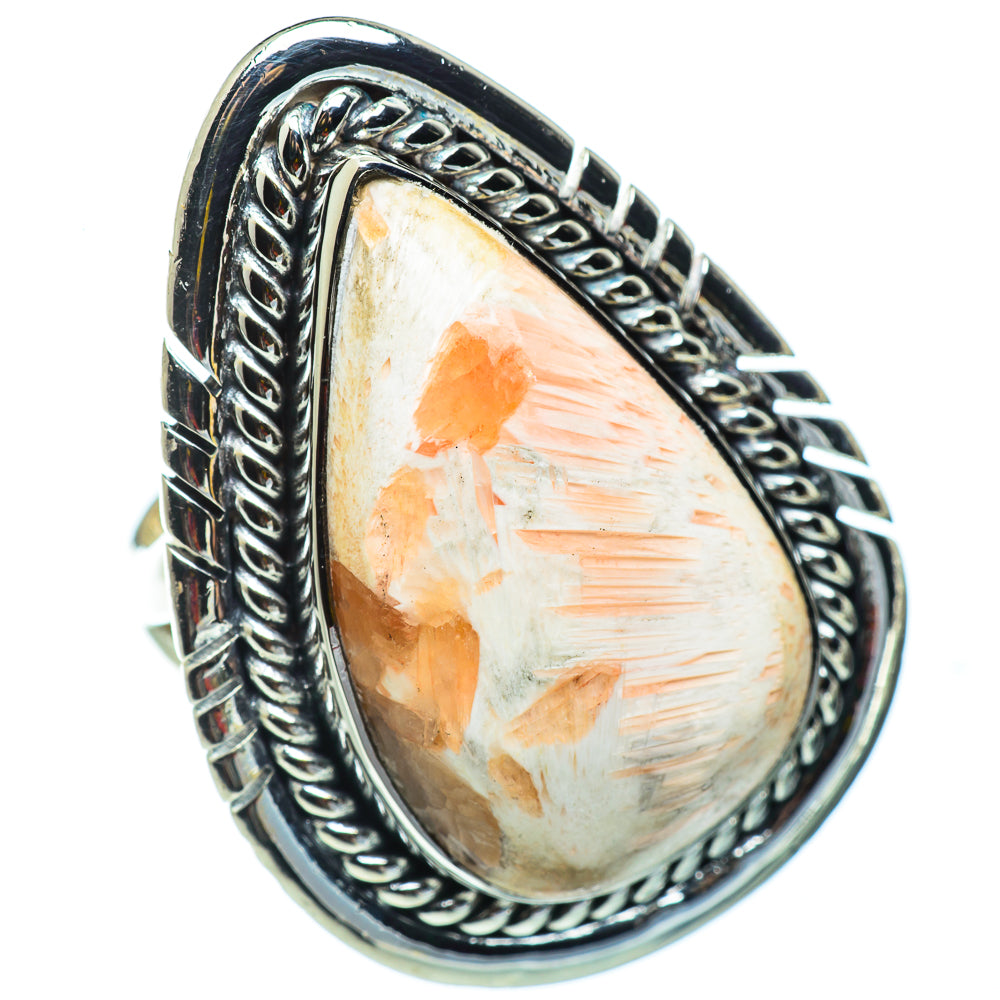 Scolecite Rings handcrafted by Ana Silver Co - RING43403