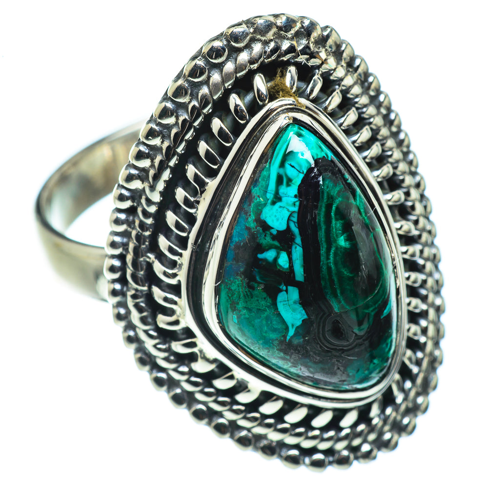 Malachite In Chrysocolla Rings handcrafted by Ana Silver Co - RING43554