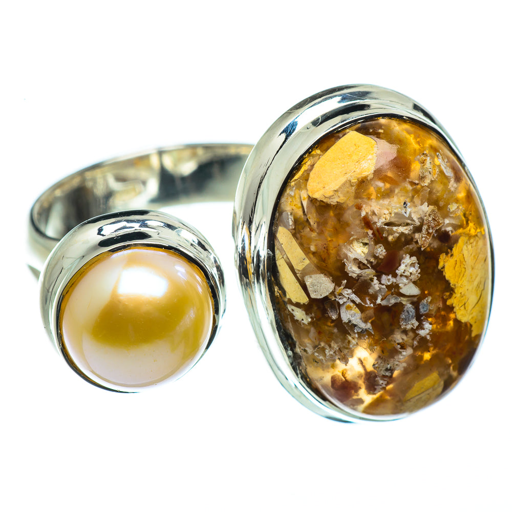 Brecciated Mookaite Rings handcrafted by Ana Silver Co - RING43585