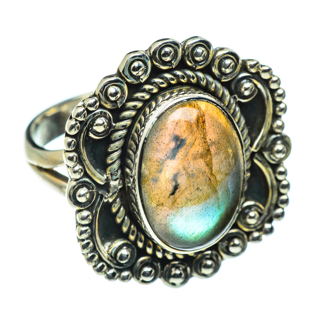 Labradorite Rings handcrafted by Ana Silver Co - RING43647