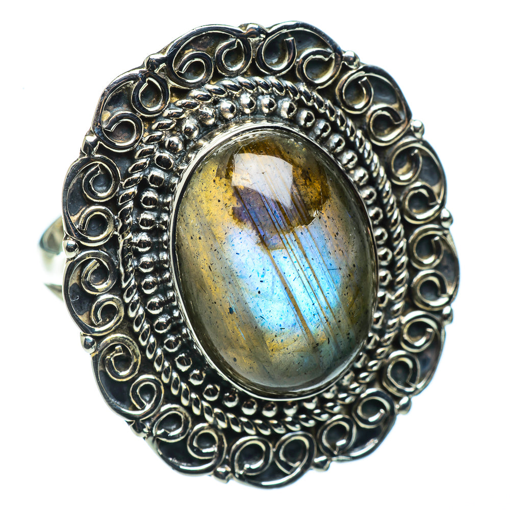 Labradorite Rings handcrafted by Ana Silver Co - RING43765