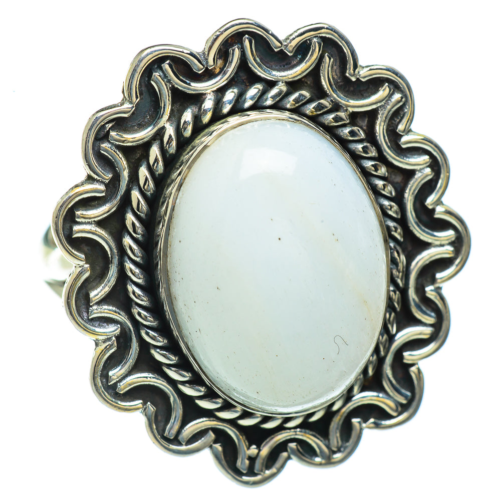 White Scolecite Rings handcrafted by Ana Silver Co - RING44087