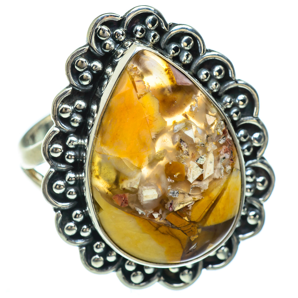 Brecciated Mookaite Rings handcrafted by Ana Silver Co - RING44699