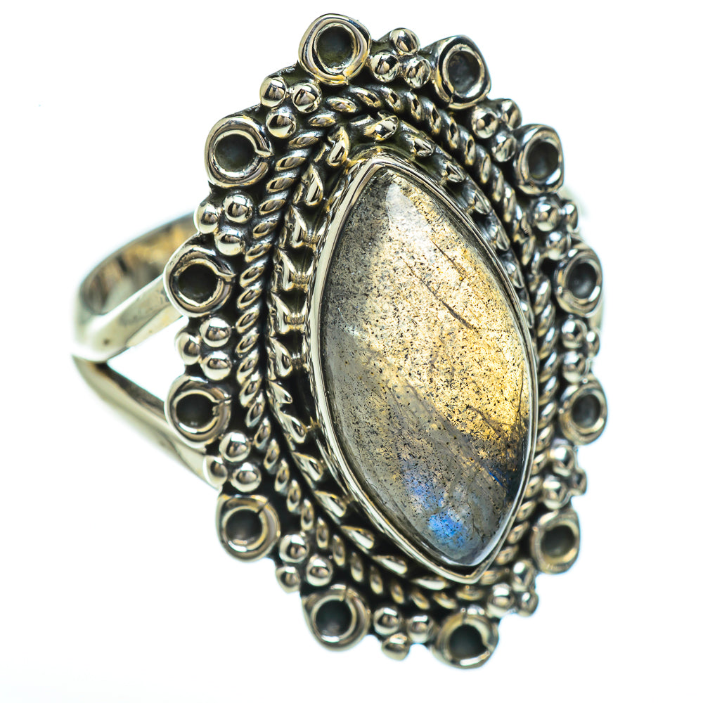 Labradorite Rings handcrafted by Ana Silver Co - RING44903