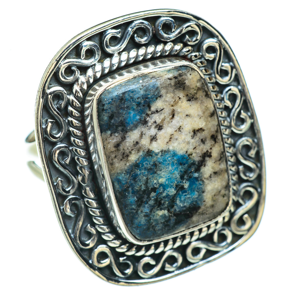 K2 Blue Azurite Rings handcrafted by Ana Silver Co - RING45457