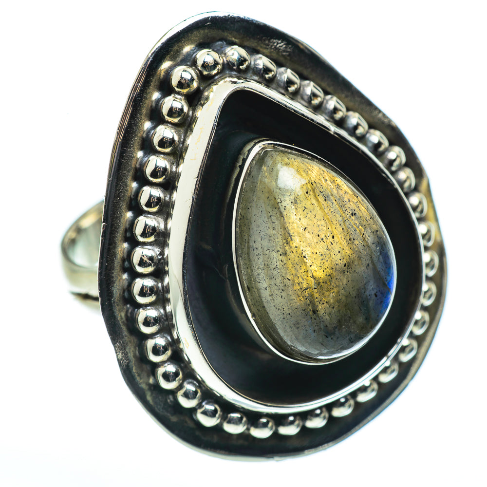 Labradorite Rings handcrafted by Ana Silver Co - RING45870