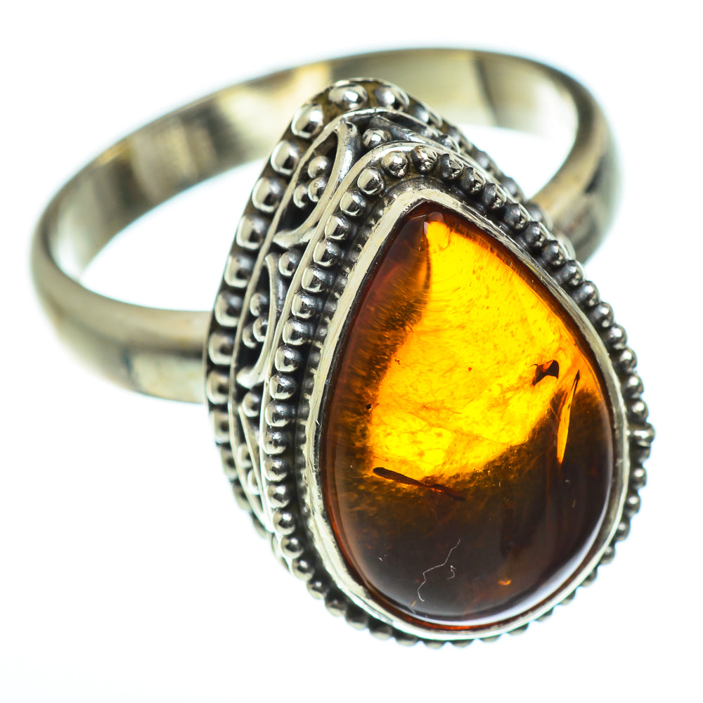 Baltic Amber Rings handcrafted by Ana Silver Co - RING46080